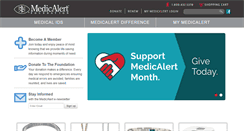 Desktop Screenshot of medicalert.org